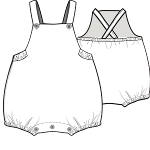 Patron ropa, Fashion sewing pattern, molde confeccion, patronesymoldes.com Ranita bebe 8054 BEBES Enteritos